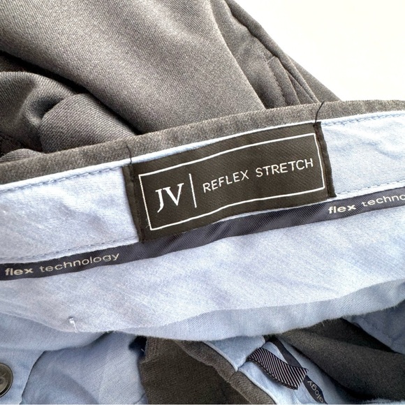 Jack Victor JV Reflex Flex Stretch Grey Crew Pants Flat Front Slacks Men's 42x29 - Picture 6 of 12